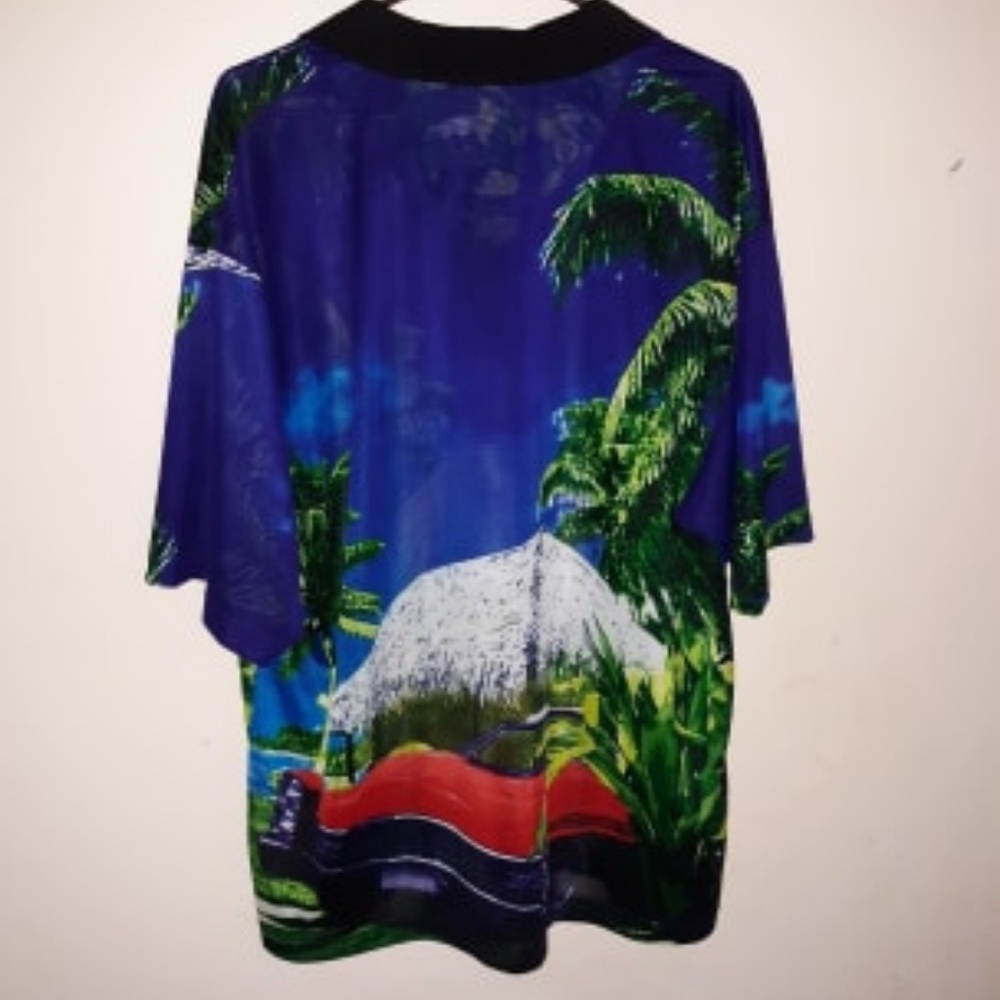 NO BOUNDARIES 100% POLYESTER  TROPICAL shirt - Picture 6 of 8